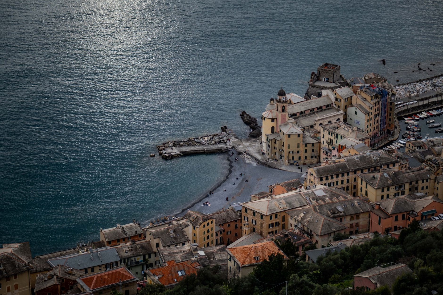 European coastal architecture and Mediterranean light